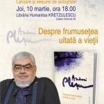 “Despre frumuseţea uitată a vieţii” de Andrei Pleşu, lansare de carte